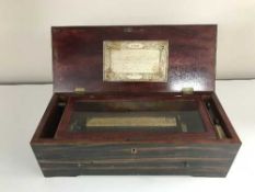 A Victorian walnut writing box