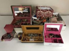 A box of costume jewellery