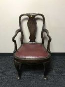 An oak ship's armchair