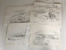 A folio of artist's sketches