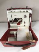 A cased Berina Minimatic sewing machine