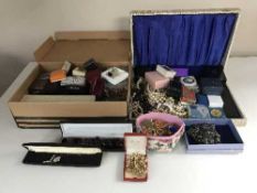 A box of costume jewellery