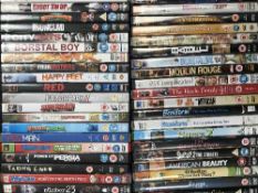 Five boxes of dvds approximately 200