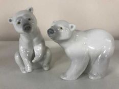 Two Lladro figures - Polar bears