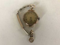 A Vintage gold Longines wrist watch,