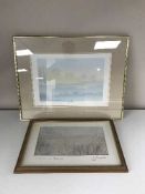 A gilt framed signed Ian King limited edition print - Low Clouds II ,