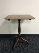 A Victorian mahogany tilt topped pedestal table