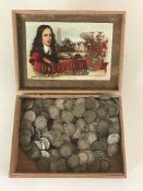 One hundred and ninety four silver three penny bits