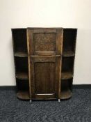 A 20th century oak side by side bureau bookcase