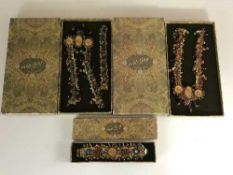 A collection of Mille Fleur costume jewellery