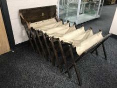 A mid 20th century folding Cabinetta camp bed