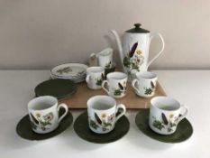 A tray of twenty pieces of Johnson Bros Ironstone Brookside pattern tea china