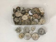 A quantity of watch movements, Jaeger, Omega,