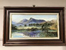 Dallas K. Taylor : Mountainous Landscape, oil on board, signed, framed.
