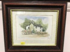 Terry Donnelly : Dove Cottage, watercolour, signed, framed.