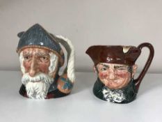 Two large Royal Doulton character jugs - Don Quixote and Old Salt