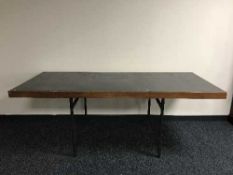 A teak cutting table