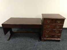 An inlaid sofa table and an audio cabinet