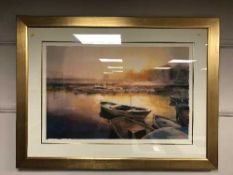 After Cecil Rice : Sunset Kas, silk screen print, limited edition 76/300, signed, framed,