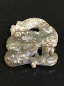 A Chinese jade carving of a dragon