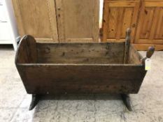 A 19th century oak crib