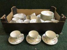 Two boxes of Churchill Staffordshire tea and dinner ware,