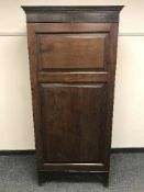 A late Victorian mahogany hall wardrobe,