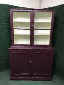 A painted bookcase cabinet