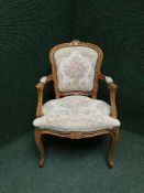 A French style armchair in floral fabric