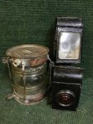 An antique carriage lamp,