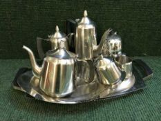 A Tower Brite table ware breakfast set on tray
