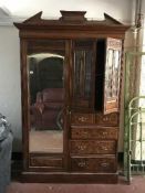A Victorian mahogany compactum wardrobe