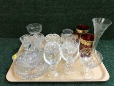 A quantity of pressed glass,