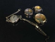 A 9ct gold Rolex wrist watch, Prima, timed six positions on strap,