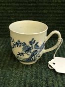 An eighteenth century English china coffee can, probably Lowestoft,