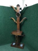 A mahogany hall stand