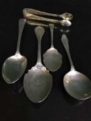Five items of antique silver cutlery (5)