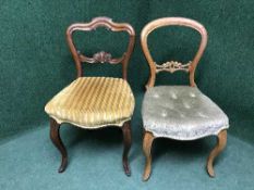 Four assorted Victorian chairs