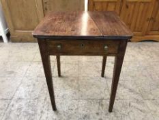 A Georgian mahogany occasional table fitted a drawer
