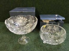 Two boxed Bohemia crystal fruit bowls