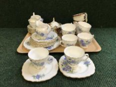 A tray of Royal Grafton Majestic tea china, Old Country Roses dish and cover,