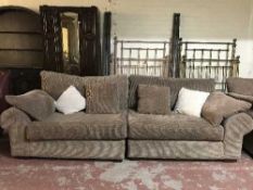 A pair of contemporary settees