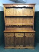 A pine kitchen dresser