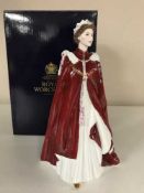A Royal Worcester Queen Elizabeth II figure,