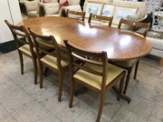 A Regency style dining table and six chairs