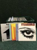 A box of assorted LP records - various