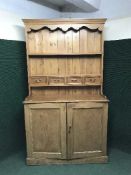 A pine kitchen dresser