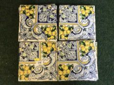 A quantity of decorative tiles stamped Casasus - Spain