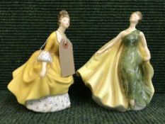 Two Royal Doulton figures - Colorine HN 2307 and Alexandra HN 2398