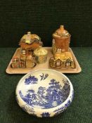 A tray of Maling fruit bowl and quantity of cottage ware